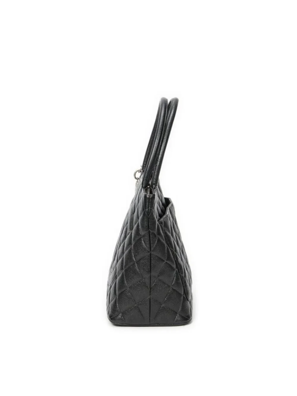 ★SOLD★ Chanel Timeless Medallion Tote Black Quilted Caviar Leather - Picture 3 of 10